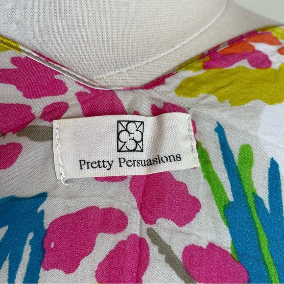 Pretty Persuasions Pink Green Brown Blue Floral Boho Bohemian Shawl Wrap - Picture 2 of 8